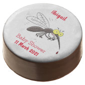 Funny mosquito insect cartoon illustration chocolate covered oreo (Angled)