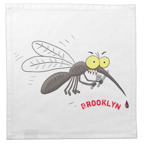 Funny mosquito insect cartoon illustration cloth napkin