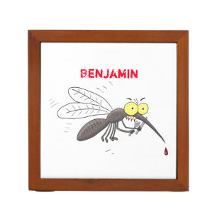 Funny mosquito insect cartoon illustration desk organizer