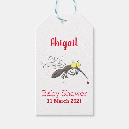 Funny mosquito insect cartoon illustration gift tags