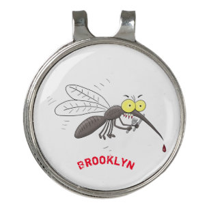 Funny mosquito insect cartoon illustration golf hat clip