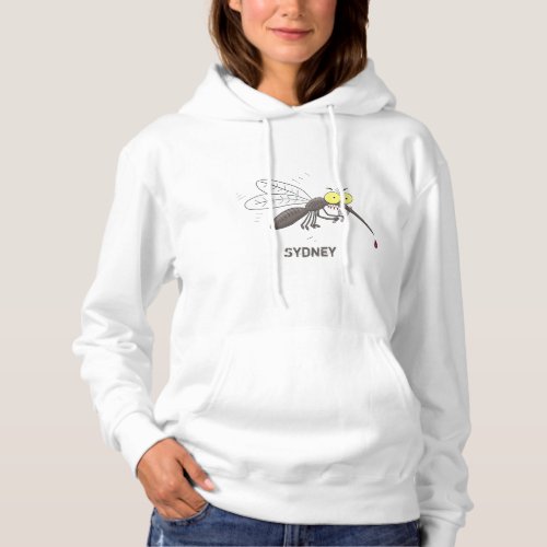 Funny mosquito insect cartoon illustration hoodie