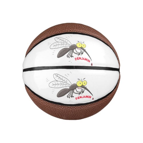 Funny mosquito insect cartoon illustration mini basketball