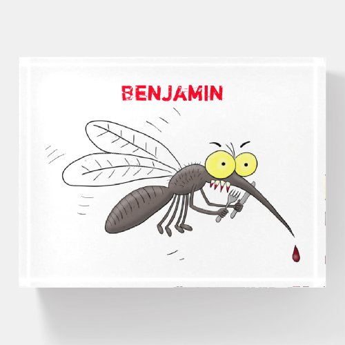 Funny mosquito insect cartoon illustration paperweight