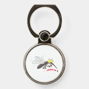 Funny mosquito insect cartoon illustration phone ring stand