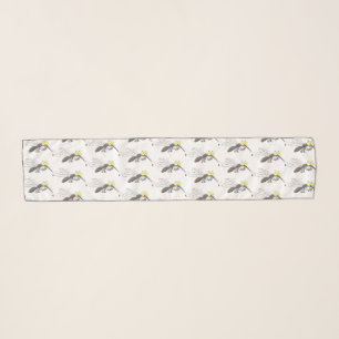 Funny mosquito insect cartoon illustration scarf
