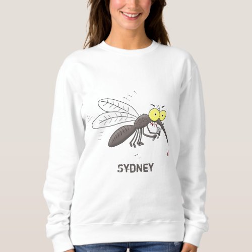 Funny mosquito insect cartoon illustration  sweatshirt