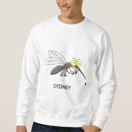 Funny mosquito insect cartoon illustration sweatshirt