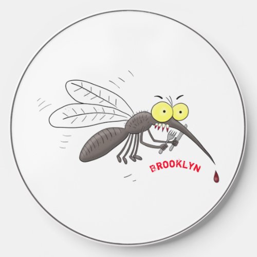 Funny mosquito insect cartoon illustration wireless charger 