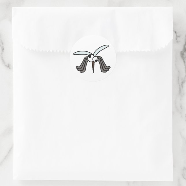 Funny Mosquitoes Flying Sucks to Be You Classic Round Sticker (Bag)