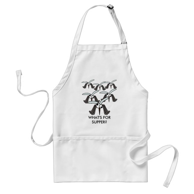 Funny Mosquitoes Flying What's For Supper Adult Apron (Front)