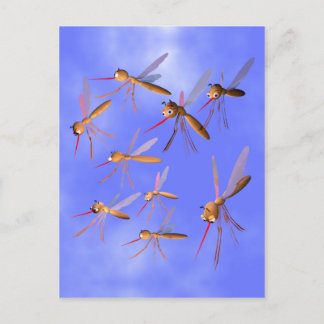Funny Mosquitoes Postcard