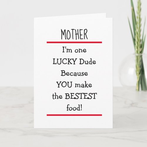 Funny Mother Cheeky Verse Happy Birthday Card