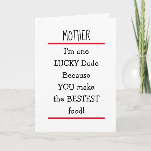 Funny Mother Cheeky Verse Happy Mothers Day Card