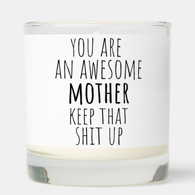 Funny Mother gift from daughter son and kids  Scented Candle (Front)