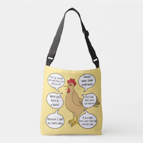 Funny Mother Hen Advice MoM Crossbody Bag