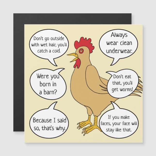 Funny Mother Hen Advice Mother's Day (Front/Back)