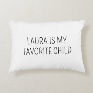 Funny Mother Pillow, Funny Father Gift, Favorite C Accent Pillow