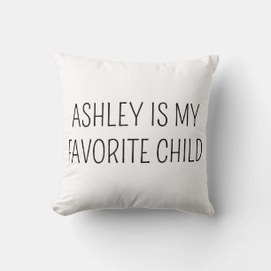 Funny Mother Pillow, Funny Father Gift, Favorite C Throw Pillow
