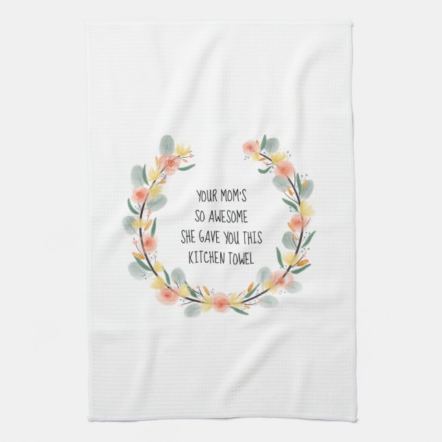 Funny mother to daughter kitchen towel (Vertical)