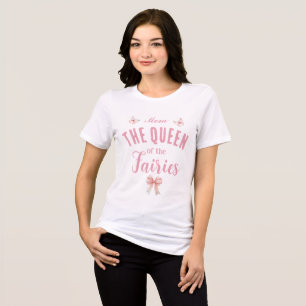Funny Mother Twins Fairy Girls Birthday Tri-Blend Shirt