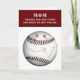 Baseball with flag of America Happy Mother's Day Holiday Card