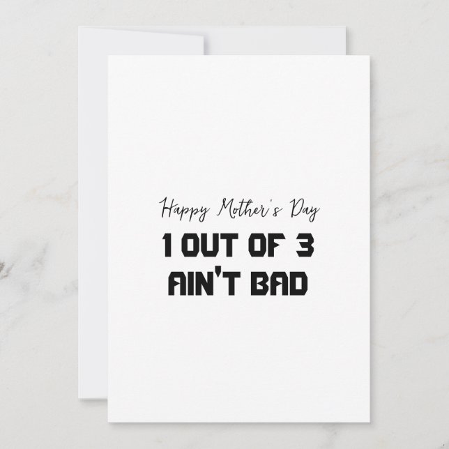 Funny Mother's Day Card 3 Kids (Front)