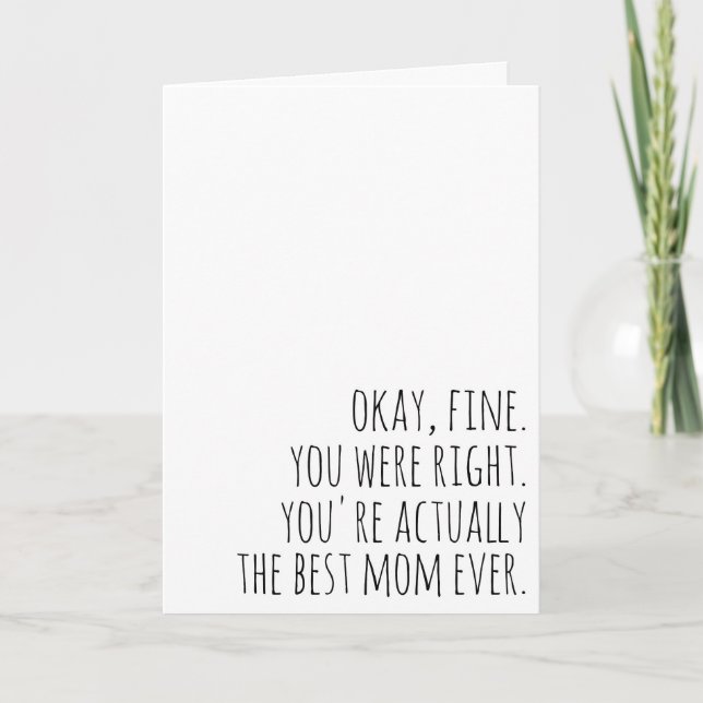 funny mothers day card best mom ever (Front)