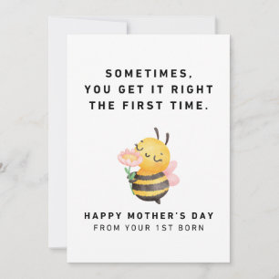 Funny Mother's Day Card From 1st Born 