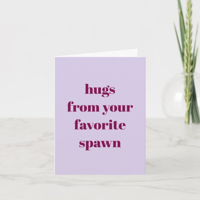 Funny Mother's Day Card - Purple (Front)