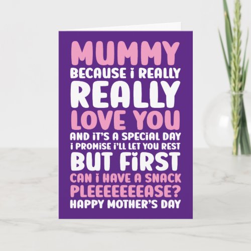 Funny Mothers Day Card _ Snack Monster