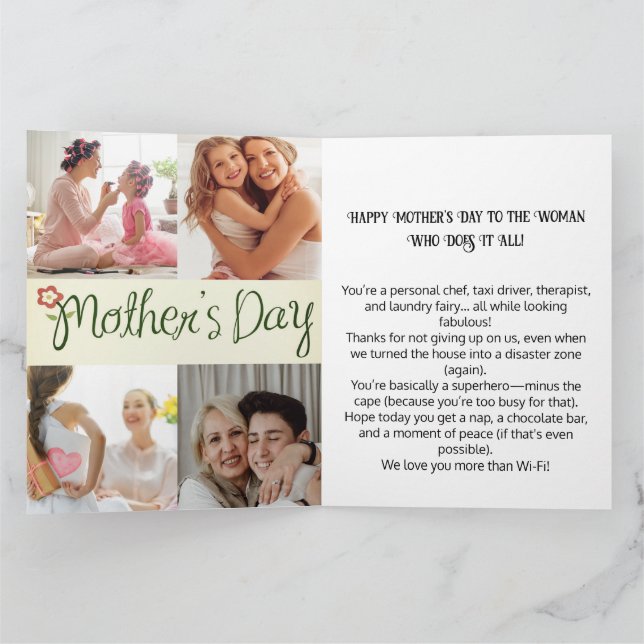 Funny Mother's Day Card: Supermom Edition Card (Inside)