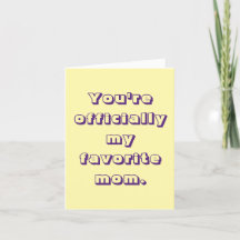 Funny Mother's Day Card - Yellow