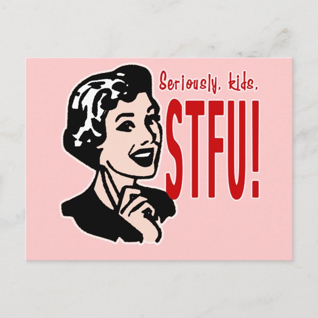 Funny Mother's Day Design Postcard (Front)