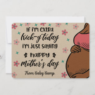 Funny Mother's Day from Baby Bump for Mom to Be Holiday Card