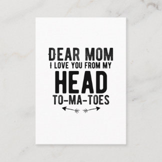 funny mothers day gift for mother mom business card
