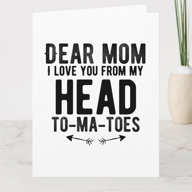 funny mothers day gift for mother mom card (Front)