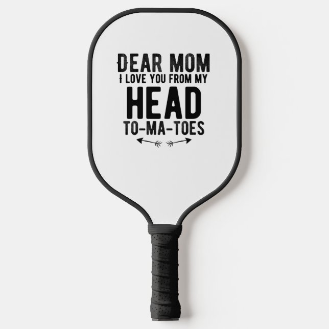 funny mothers day gift for mother mom pickleball paddle (Front)