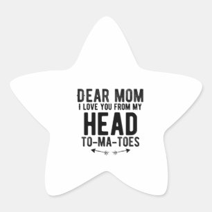 funny mothers day gift for mother mom star sticker