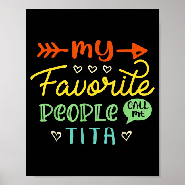 Funny Mother's Day Gift My Favorite People Call Me Poster (Front)