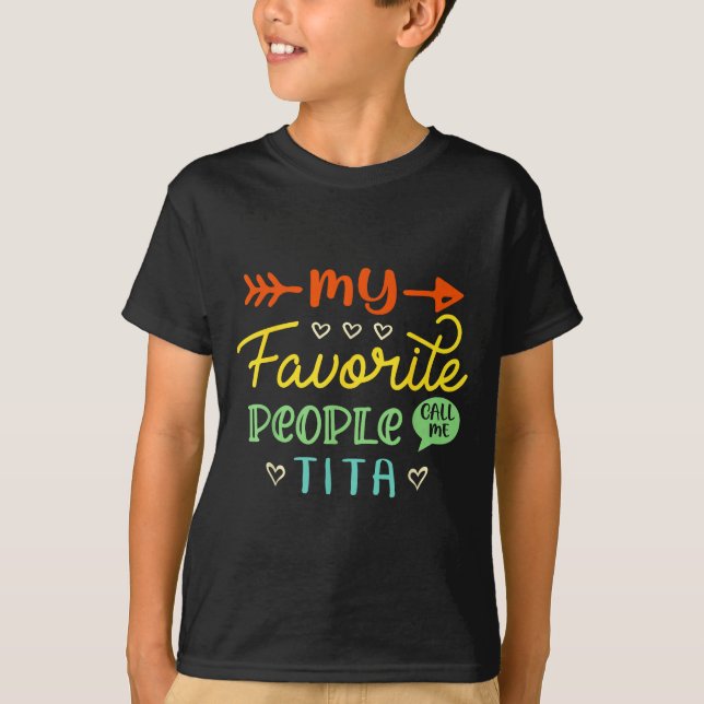 Funny Mother's Day Gift My Favorite People Call Me T-Shirt (Front)