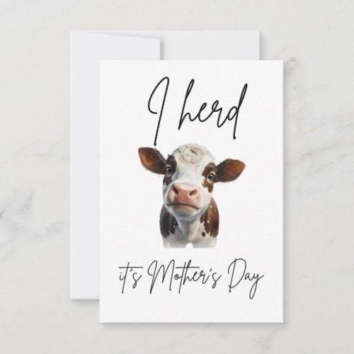 Funny Mothers Day Gift  Thank You Card