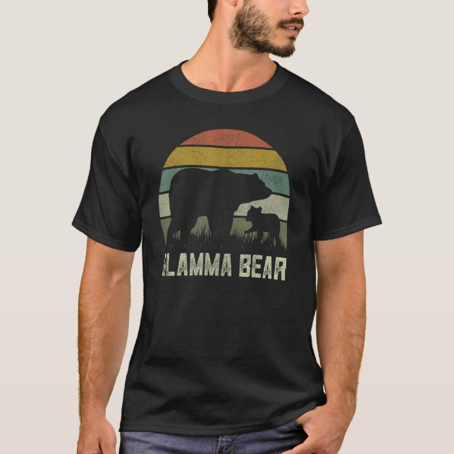 Funny Mothers Day Grandma  Cub Kids Glamma Bear T-Shirt (Front)