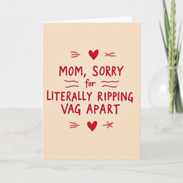 Funny Mothers Day Graphic Card (Front)