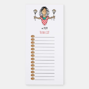 Funny Mothers Day Mom Cartoon To Do List Magnetic Notepad