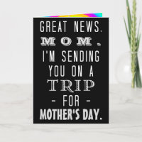Funny Mother's Day Mom Trip Retro Hippie Humor Card