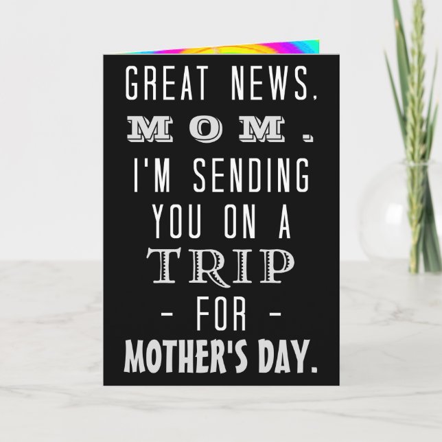 Funny Mother's Day Mom Trip Retro Hippie Humor Card (Front)