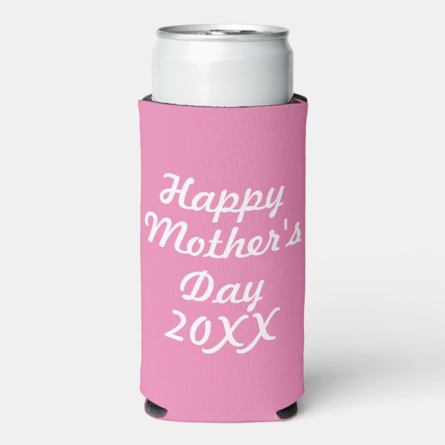 Funny Mother's Day - Pink and White -  Seltzer Can Cooler (Seltzer Front)