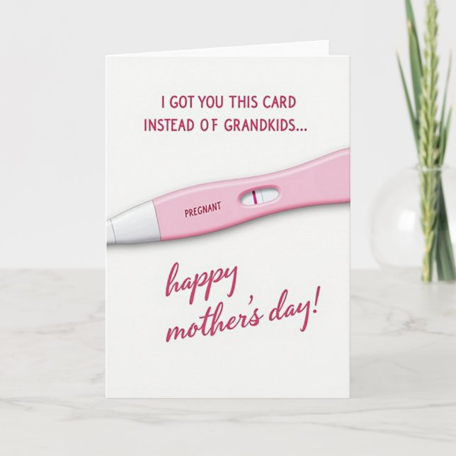 Funny Mothers Day Pregnancy Card (Front)