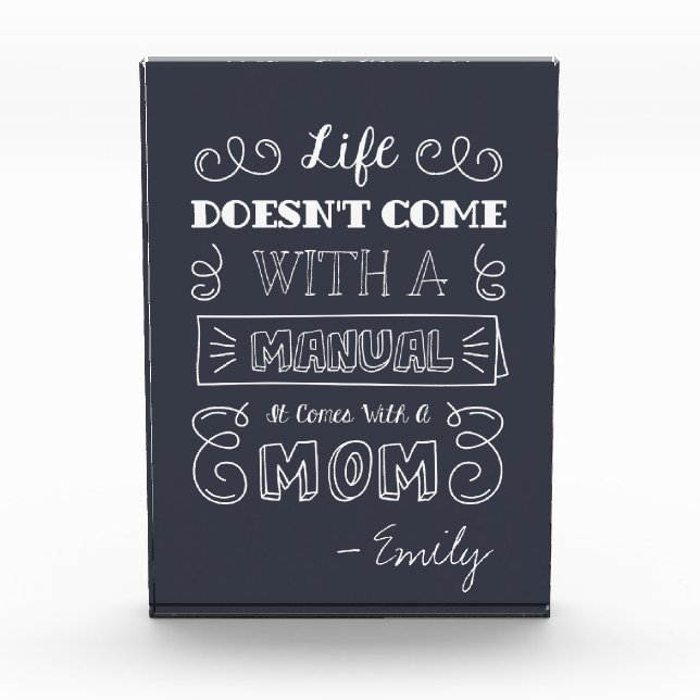 Funny Mother's Day Quote. Award (Front)
